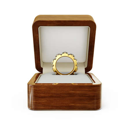 jewelry ring isolated on a white  backgroundの写真素材