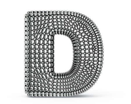steel letter isolated on a white backgroundの写真素材