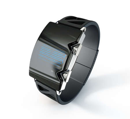 electric watch isolated on a white backgroundの写真素材