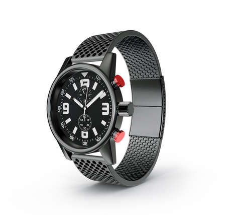 wrist watch isolated on a white backgroundの写真素材
