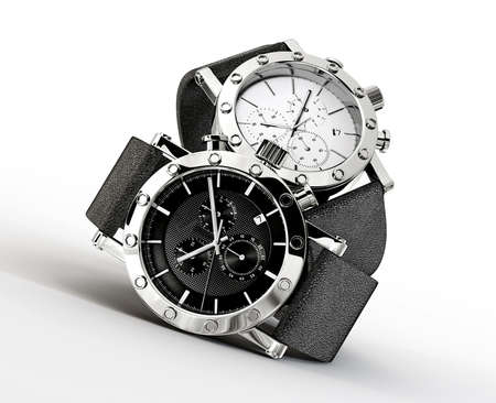 modern watch isolated on a white backgroundの写真素材