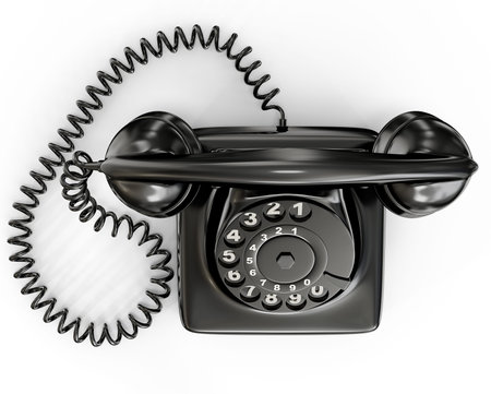 vintage phone isolated on a white background