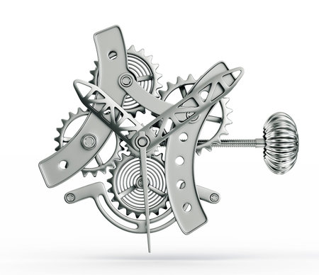 conceptual  mechanism isolated on a white background