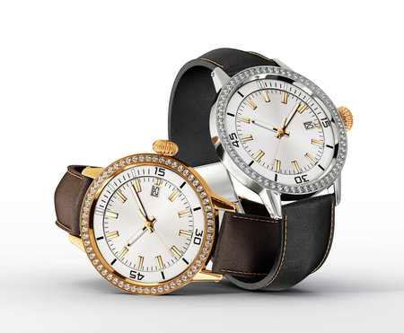 pair watch isolated on a white background