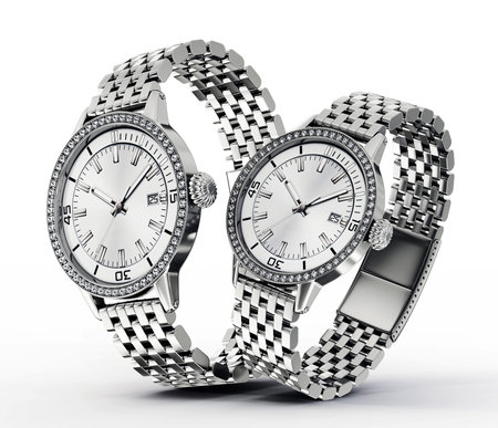modern watches  isolated on a white background