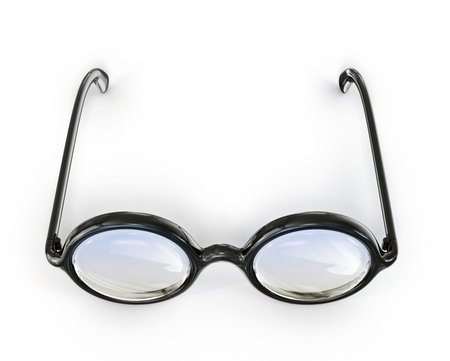 vintage glasses isolated on a white background
