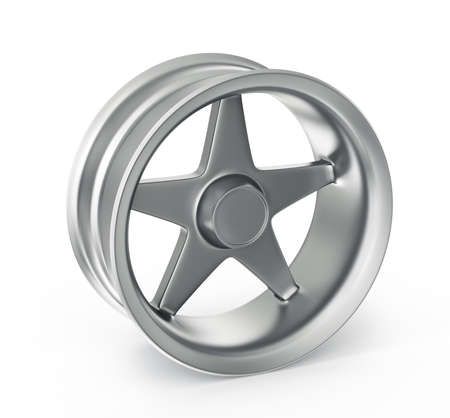 alloy rim isolated on a white backgroundの写真素材