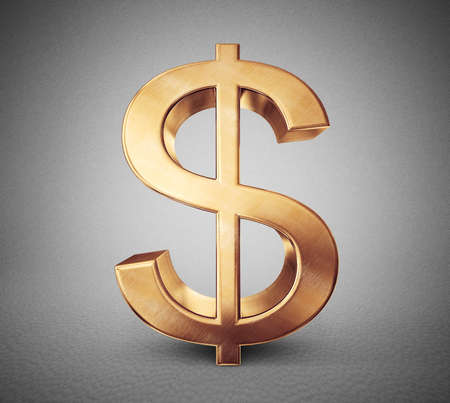 currency symbol isolated on a grey backgroundの写真素材