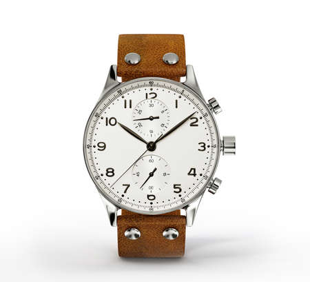 modern watch isolated on a white backgroundの写真素材