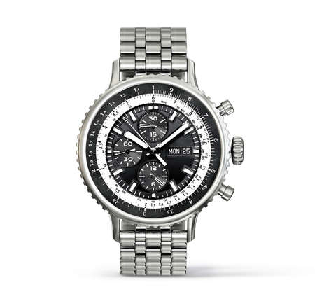 modern watch isolated on a white backgroundの写真素材