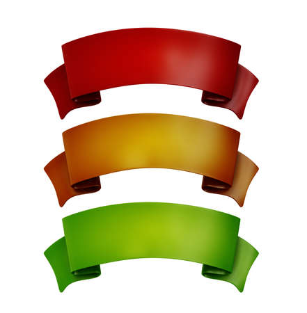 curved ribbon isolated on a white backgroundの写真素材
