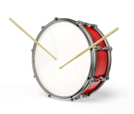red drum isolated on a white backgroundの写真素材