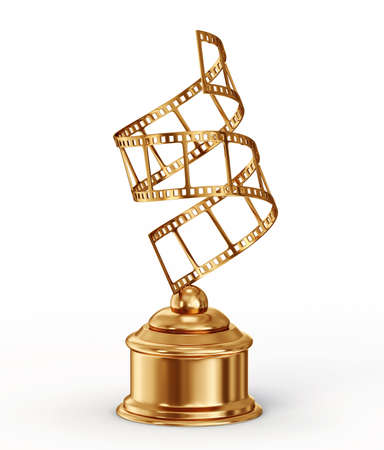 gold award isolated on a white backgroundの写真素材