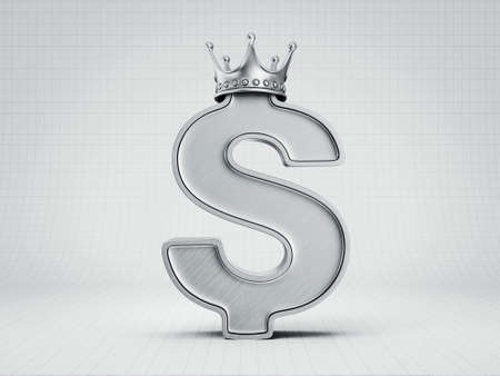 dollar sign isolated on a white backgroundの写真素材