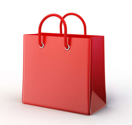 shopping bag isolated on a white backgroundの写真素材
