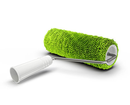 roller brush isolated on a white background