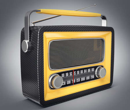 radio illustration isolated on a grey backgroundの写真素材