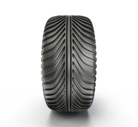 sport tyre isolated on a white background