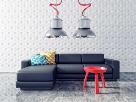 modern interior room with a beautiful furnitureの写真素材