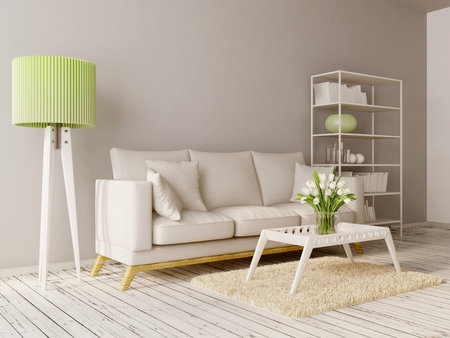 modern interior room with a beautiful furniture