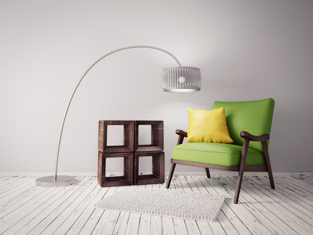 modern interior room with a beautiful furniture