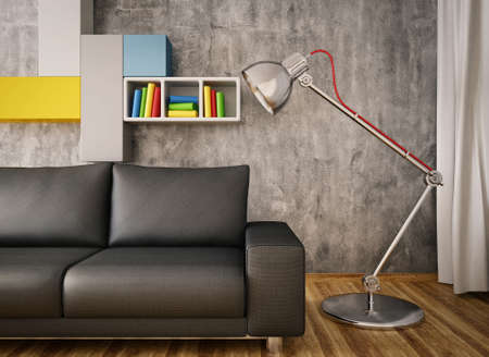 modern interior room with a beautiful furnitureの写真素材