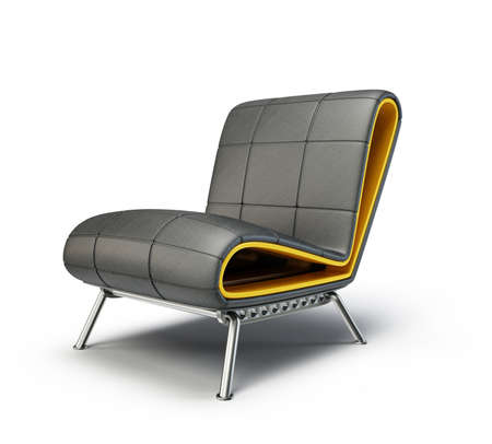 conceptual armchair isolated on a white backgroundの写真素材