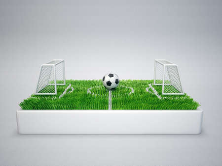 football illustration isolated on a grey backgroundの写真素材