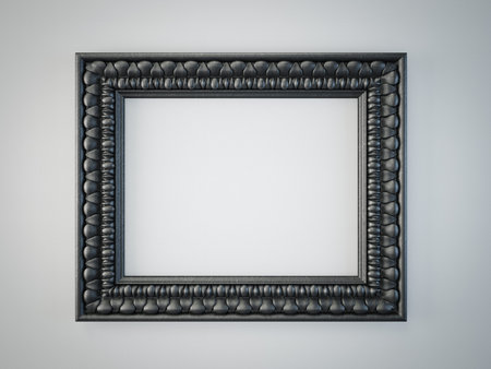 3d illustration frame isolated on a grey backgroundの写真素材