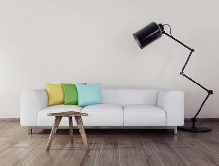 3d render. modern interior room with a beautyful furniture.の写真素材