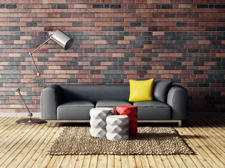 3d render. modern interior room with a beautyful furniture.