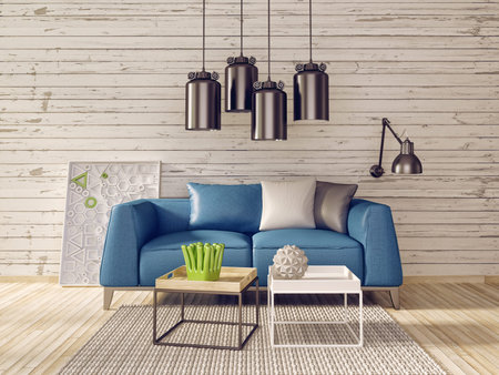 modern interior room 3d illustration