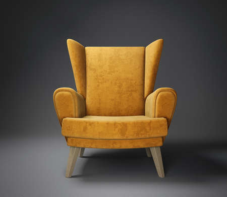 Modern interior room with nice furniture. 3d illustrationの写真素材