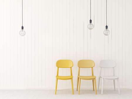 modern interior room with nice furniture. 3d illustrationの写真素材