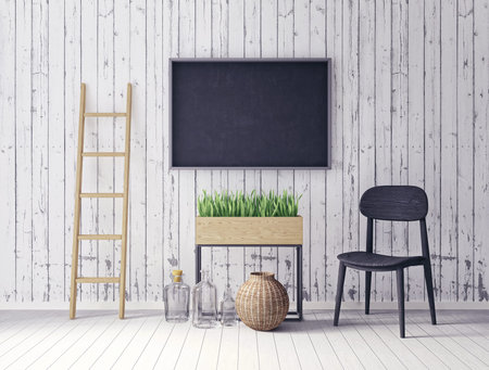 interior room with nice furniture. 3d illustrationの写真素材