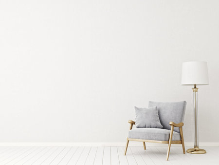 modern interior room with nice furniture. 3d illustrationの写真素材