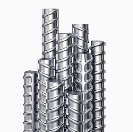 Metal reinforcements isolated on a white. 3d illustration