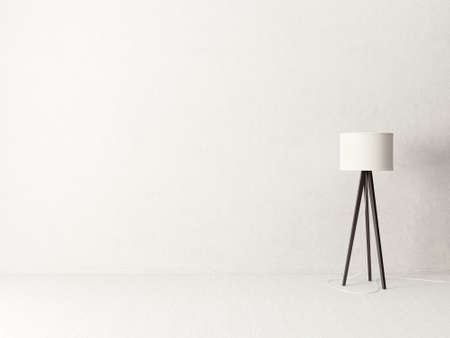 Empty living room with lamp. modern interior design furniture. 3d render illustrationの写真素材