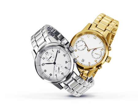 wrist watch isolated on a white. 3d illustrationの写真素材