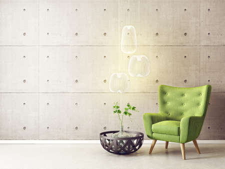 modern living room with armchair. scandinavian interior design furniture. 3d illustration


の写真素材