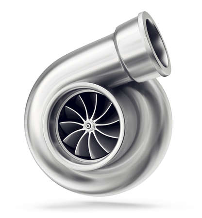 car turbine isolated on a white. 3d interiorの写真素材