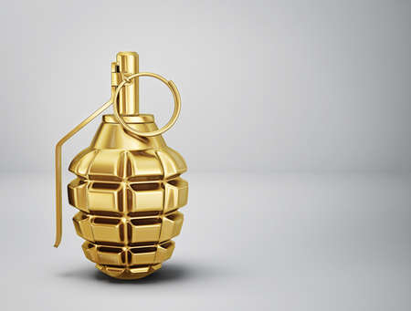 grenade isolated on a white. 3d illustrationの写真素材