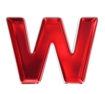 red letter isolated on a white background. 3d illustrationの写真素材
