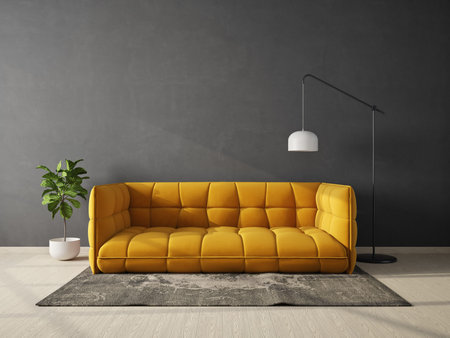 Modern design interior. Scandinavian furniture. 3d illustrationの写真素材