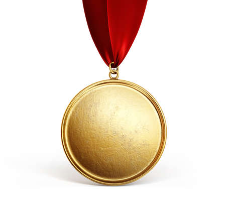 medal award isolated on a white. 3d illustrationの写真素材
