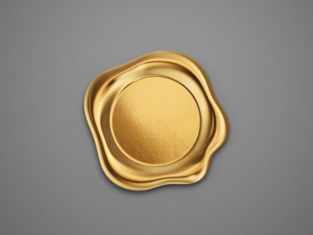 wax seal isolated on a grey. 3d illustrationの写真素材