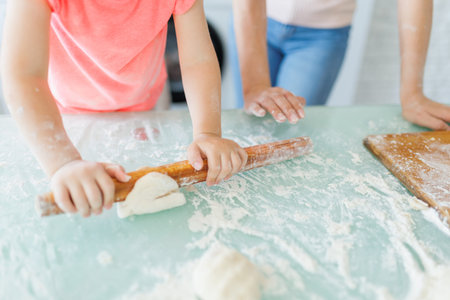close up hands From the Heart of the Home Mother and Daughters Domestic Dough Time