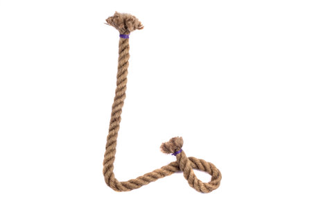 Alphabet from the rope letter lの写真素材