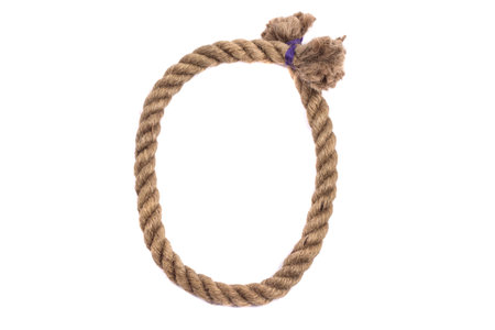 Alphabet from the rope letter o