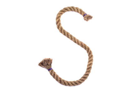Alphabet from the rope letter S